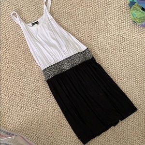 Black and white cheetah dress